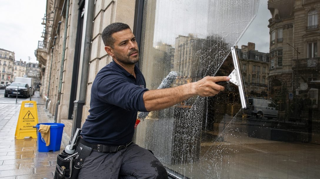 Nettoyage de vitres à l'eau osmosée, finition sans traces